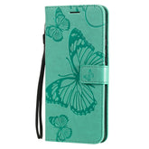 3D Butterflies Embossing Pattern Horizontal Flip Leather Case with Holder & Card Slot & Wallet